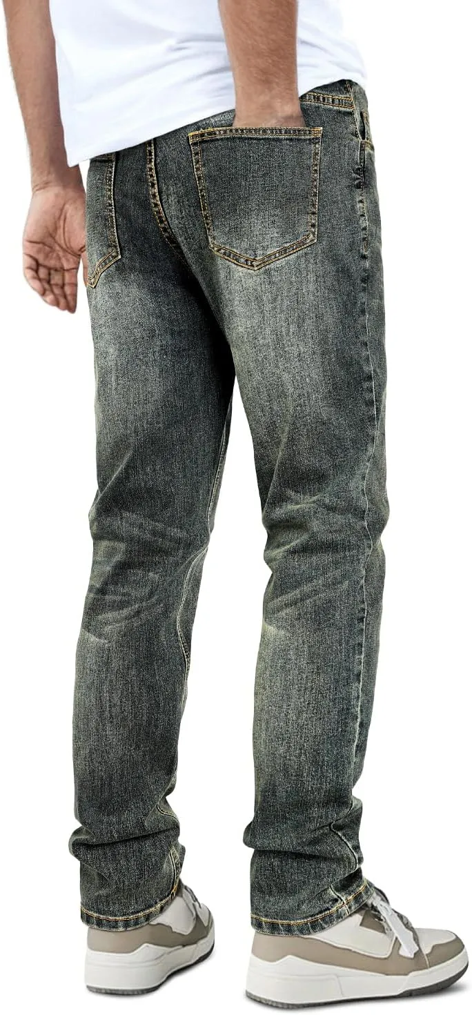 Heyfanee Mens Slim Fit Jeans Skinny Stretchy Denim Pants for Men