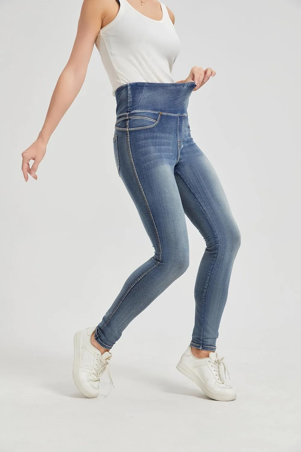 High Waisted Jegging for Women Premium Stretch Slim Fit Jeans Tummy Control Comfort with Everyday Casual Style