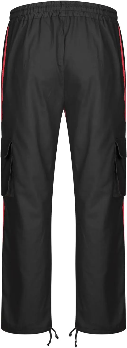 Hiking Pants for Men Stylish Splice Cargo Pants Multi-Pocket Straight Leg Cargo Trousers Relax Fit Workout Track Pant