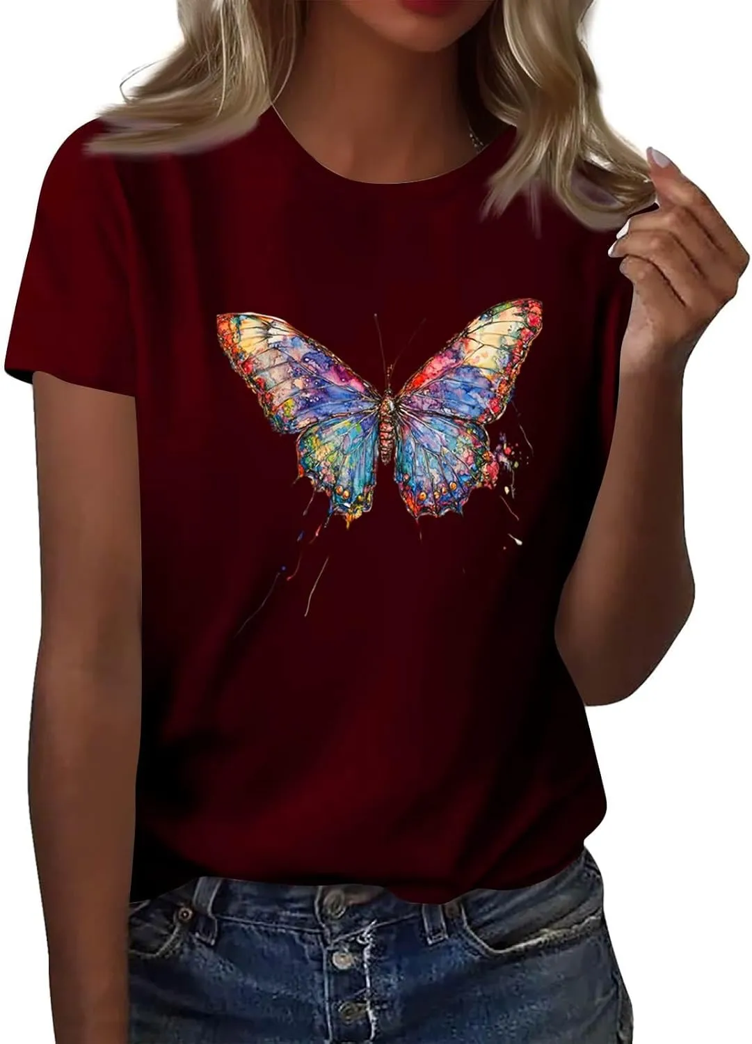 HTHLVMD Womens Graphic Tees Bee Day T Shirt Mama Graphic Tees for Women Short Sleeve T Shirts Summer Fashion Outfits