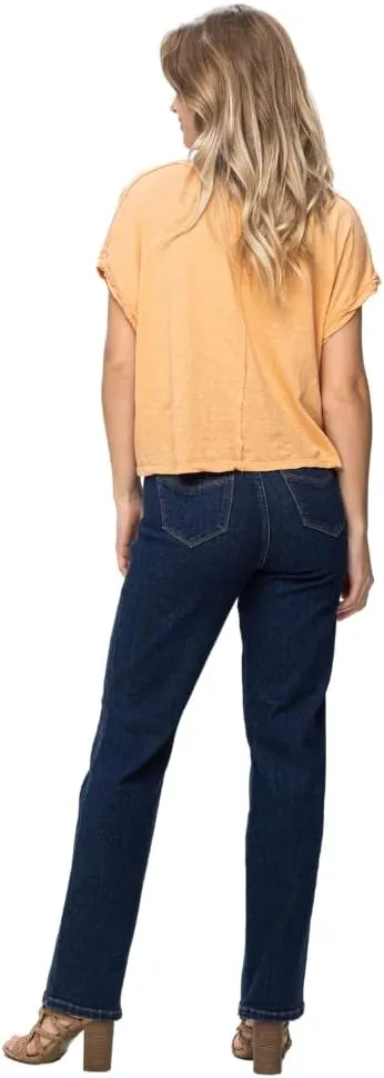Judy Blue High Waist Tummy Control Classic Straight Jeans
