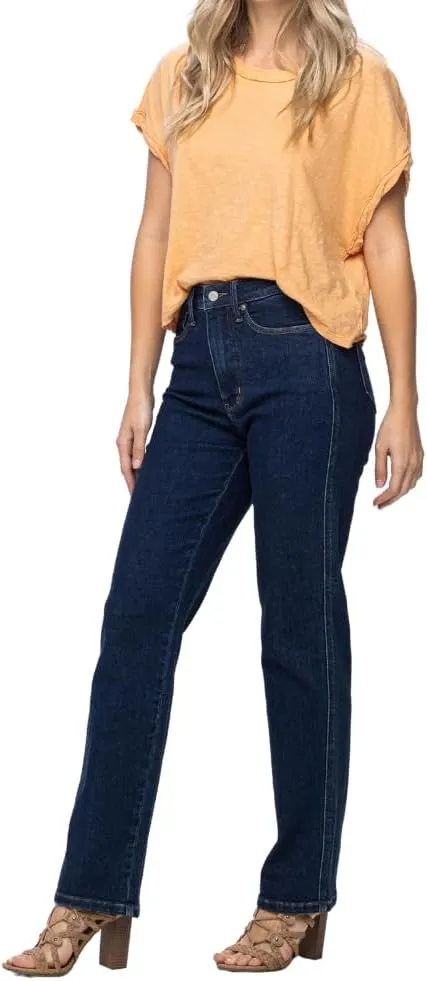 Judy Blue High Waist Tummy Control Classic Straight Jeans