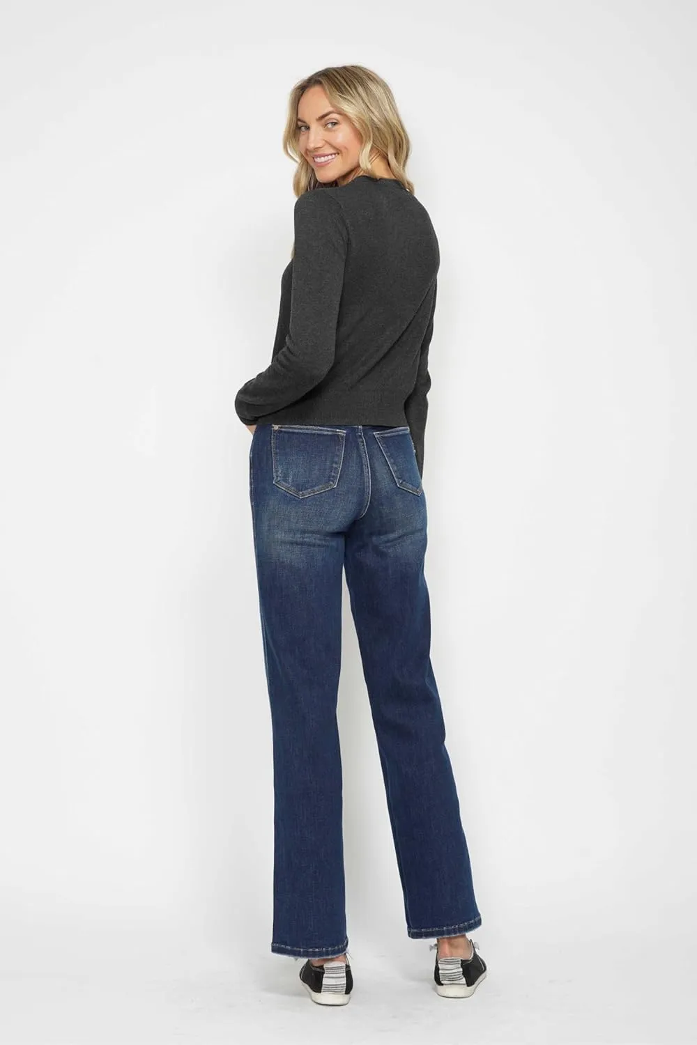 Judy Blue Women's High-Waisted Tummy Control Classic Straight Jeans - 88869