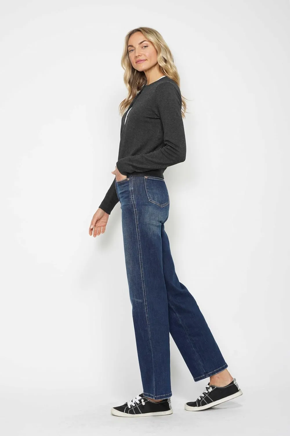 Judy Blue Women's High-Waisted Tummy Control Classic Straight Jeans - 88869