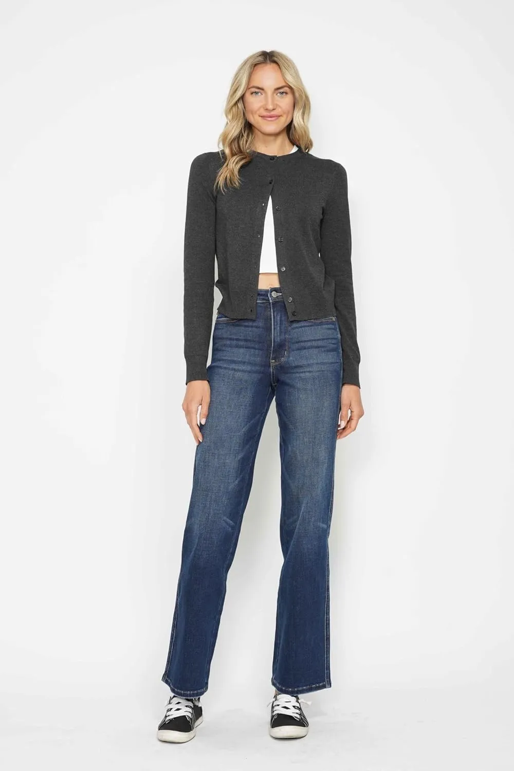 Judy Blue Women's High-Waisted Tummy Control Classic Straight Jeans - 88869