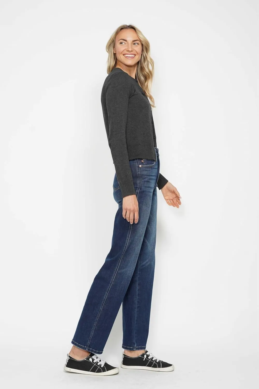 Judy Blue Women's High-Waisted Tummy Control Classic Straight Jeans - 88869