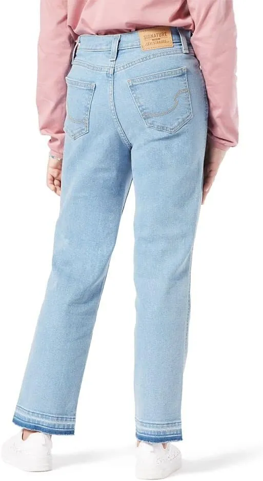 Levi Strauss Signature Gold Girls' High Rise Ankle Straight Jeans