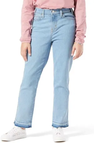 Levi Strauss Signature Gold Girls' High Rise Ankle Straight Jeans