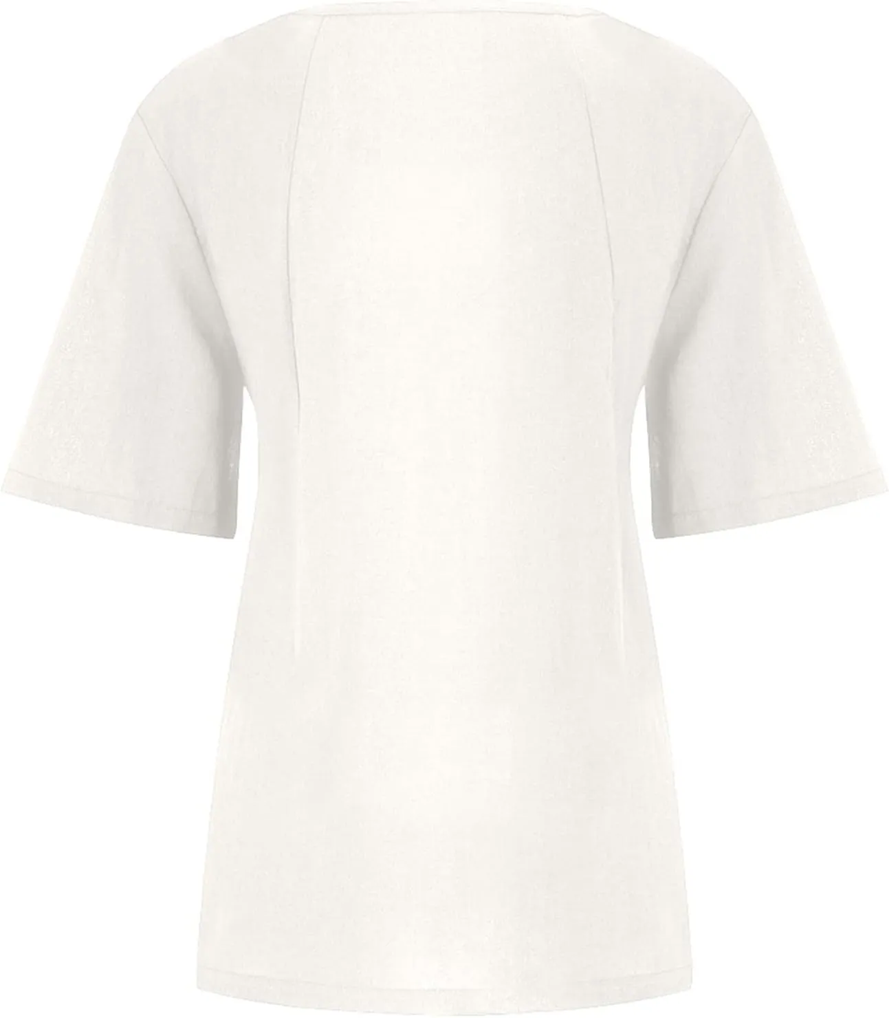 Linen Tops for Women Casual Oversized Summer Graphic Tees Short Sleeve Button Down Blouses Crew Neck Loose Fit Shirt