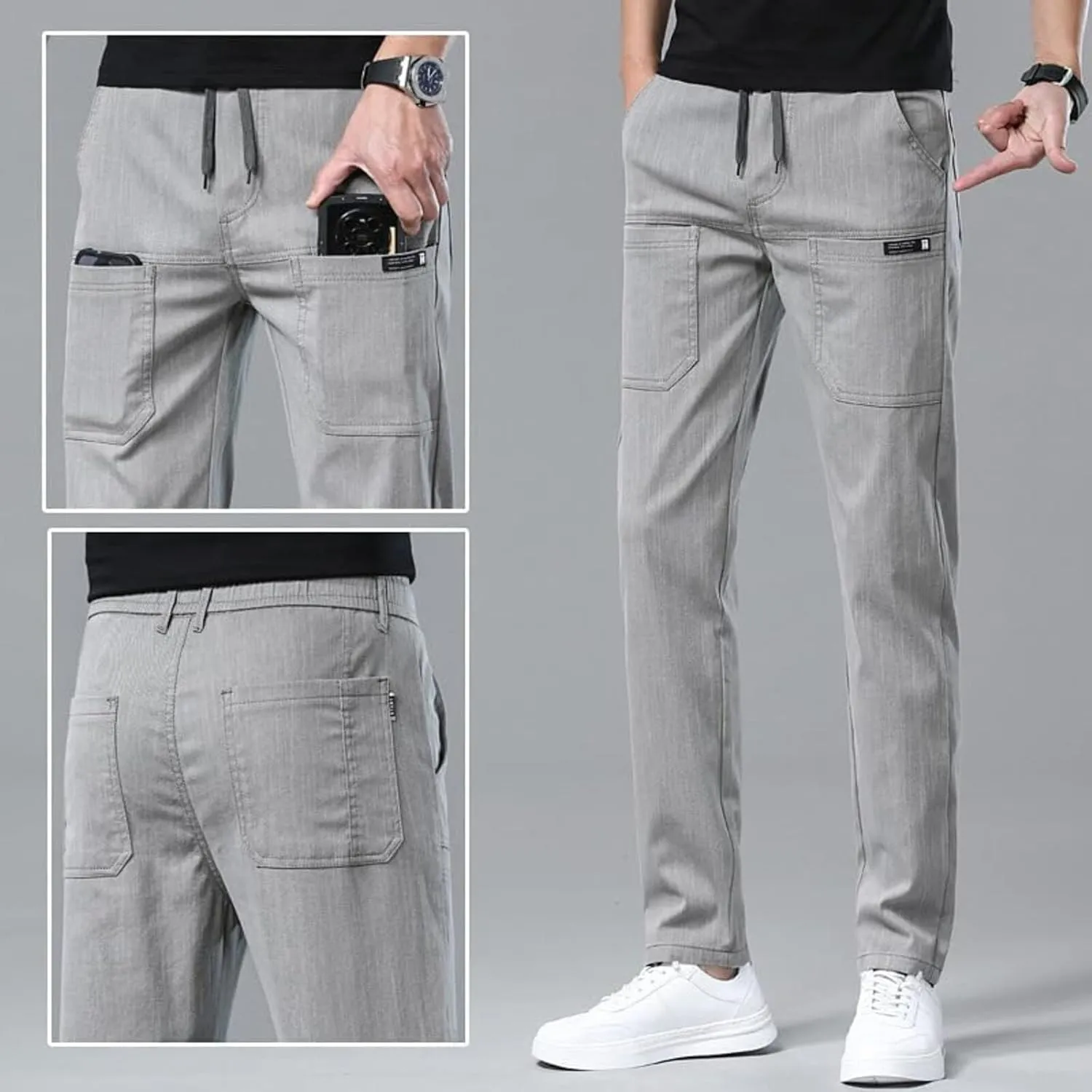 Manzera Stretch Cargo Pants, High Stretch Multi-Pocket Cargo Pants, Casual and Comfortable Cargo Pants