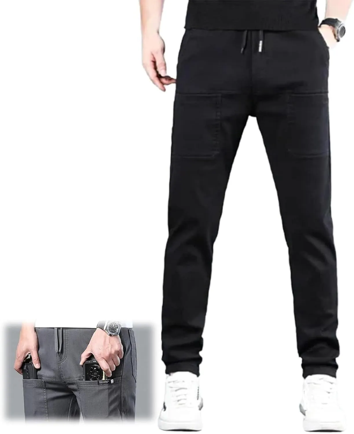Manzera Stretch Cargo Pants, High Stretch Multi-Pocket Cargo Pants, Casual and Comfortable Cargo Pants