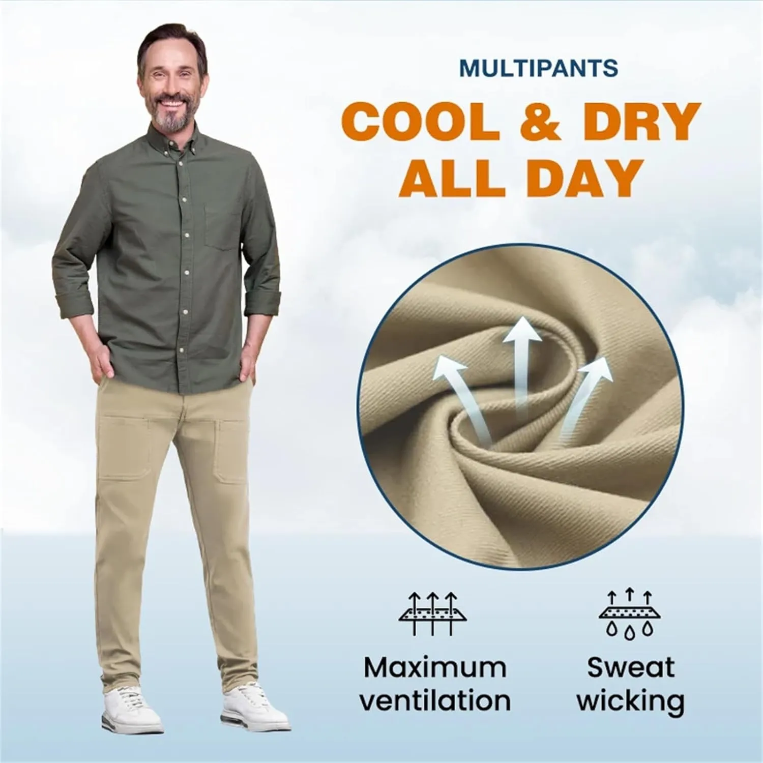 Manzera Stretch Cargo Pants, Multipants - High Stretch Multi-Pocket Durable Cargo Pants, Cargo Pants