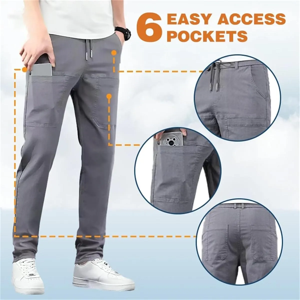 Manzera Stretch Cargo Pants, Multipants - High Stretch Multi-Pocket Durable Cargo Pants, Mencomfy Cargo Pants Men