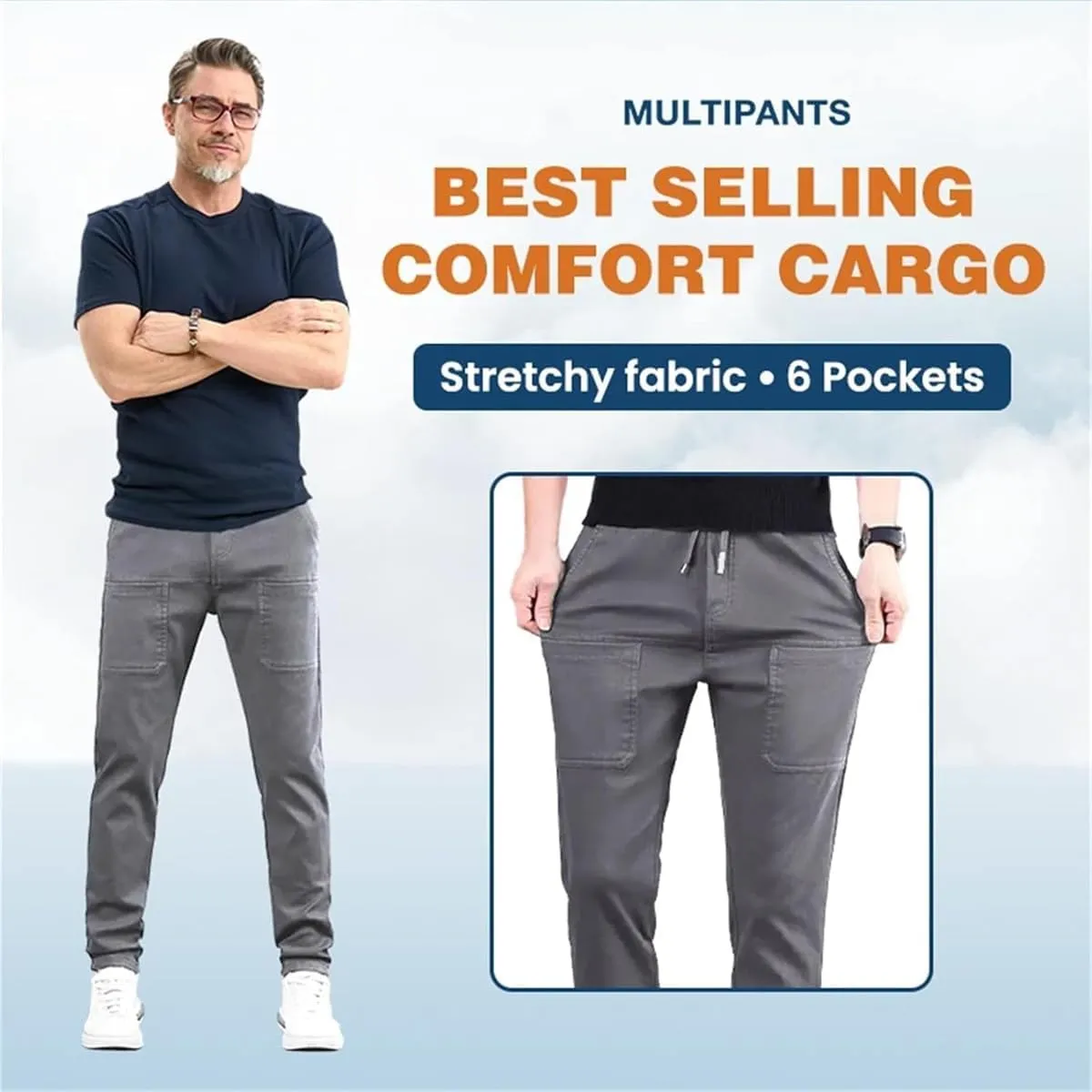 Manzera Stretch Cargo Pants, Multipants - High Stretch Multi-Pocket Durable Cargo Pants, Mencomfy Cargo Pants Men