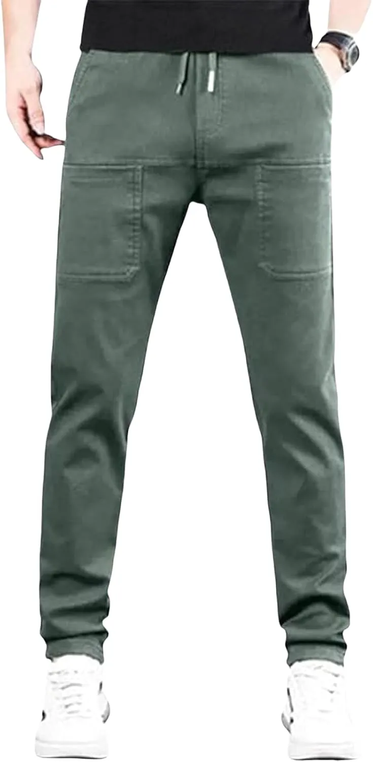 Men Cargo Pants with Pockets,Multi Pocket Cargo Pants for Men,Multipants,Stretch Cargo Pants (Army Green,XL)