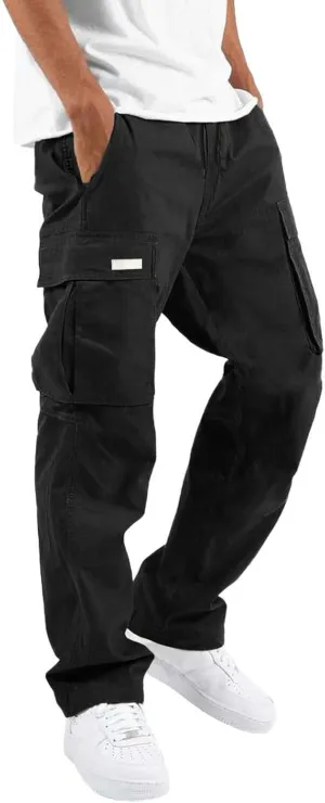 Men Outdoor Cargo Pant Lightweight Tactical Pant Hiking Jogger Classic Fit Multi Pockets Cargo Pants Hiking Pants
