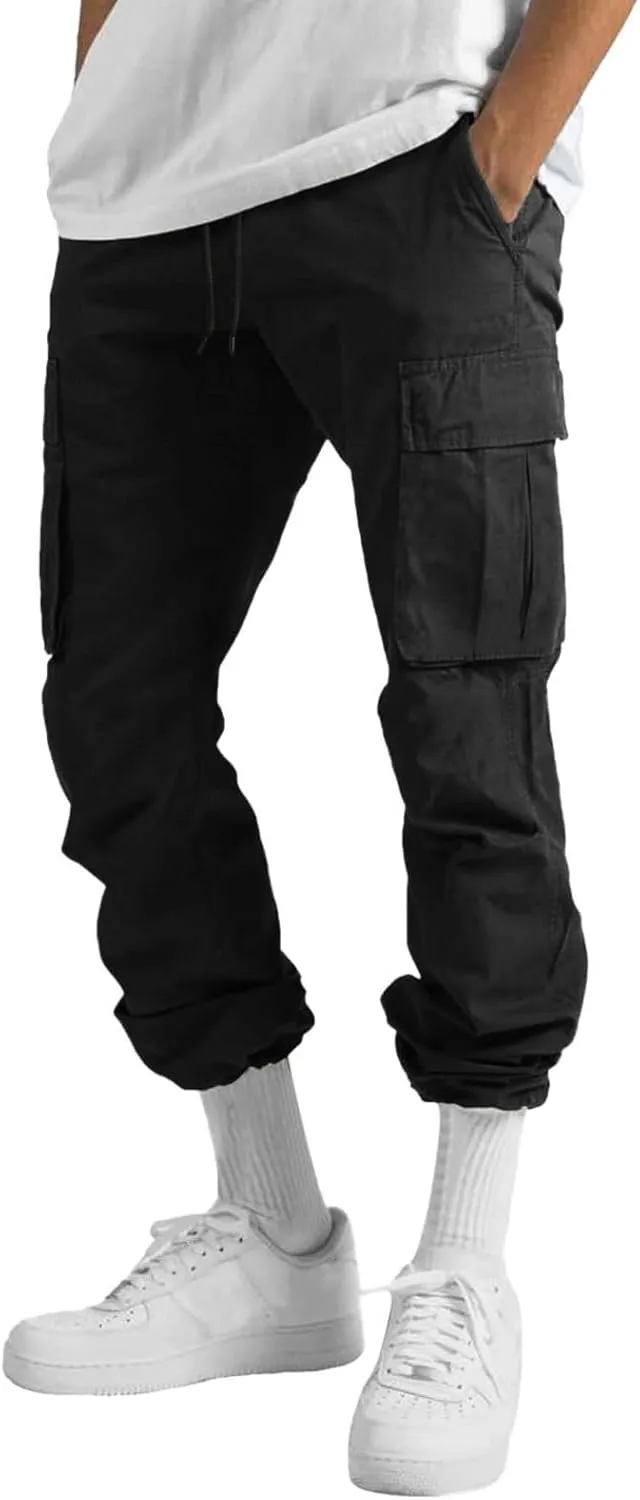 Men Outdoor Cargo Pant Lightweight Tactical Pant Hiking Jogger Classic Fit Multi Pockets Cargo Pants Hiking Pants