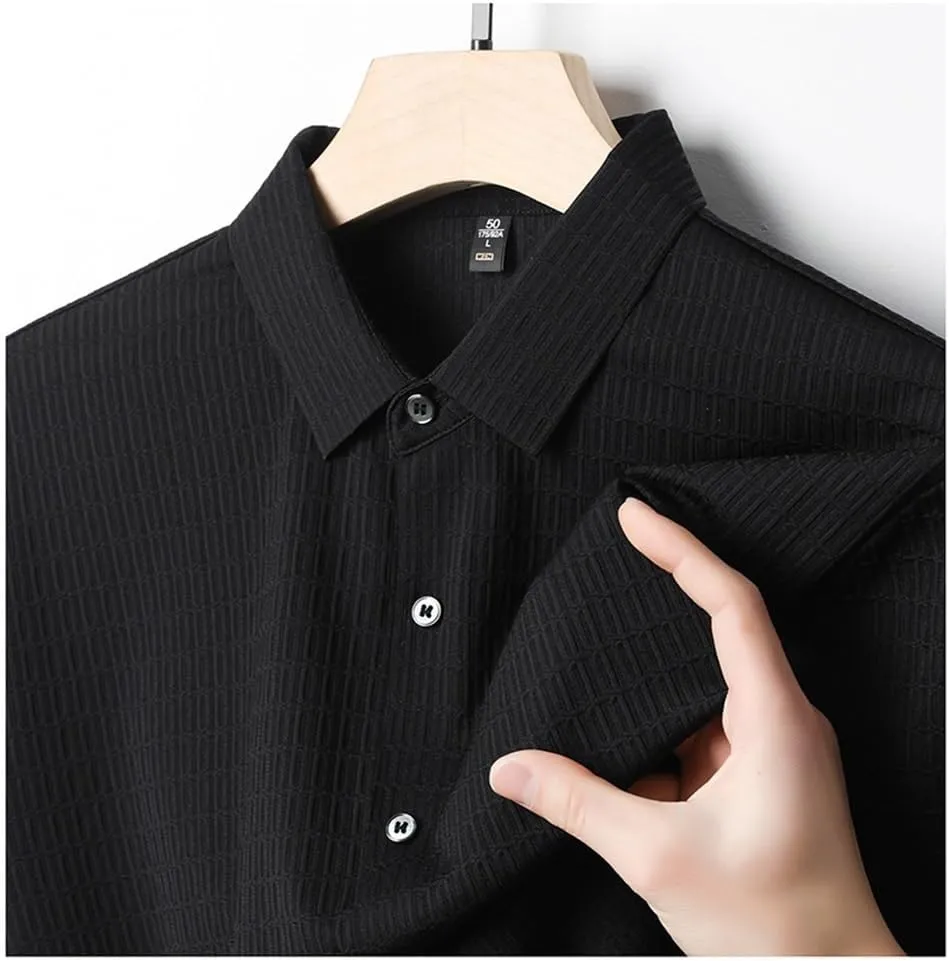 Men Summer Short Sleeve Shirt Solid Color Comfortable Breathable Lightweight Versatile Casual Shirts for Men