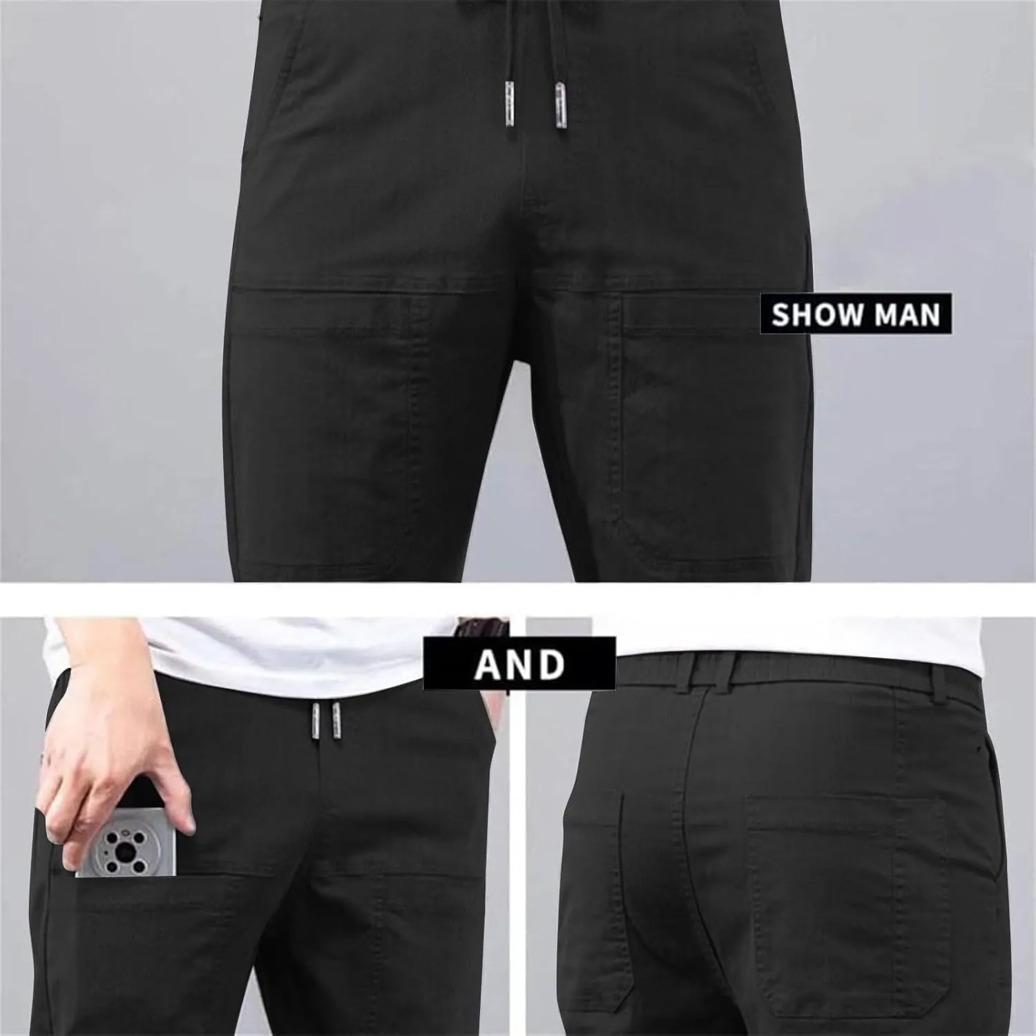 Mencomfy Cargo Pants, Manzera Cargo Pants, Multipants - High Stretch Multi-Pocket Durable Cargo Pants Athletic Pants