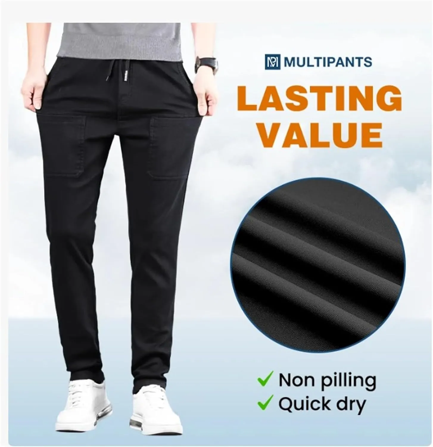 Mencomfy Cargo Pants, Sirmale Cargo Pants, Sirmale Multipants - High Stretch Multi-Pocket Cargo Pants-Dark Gray||XL