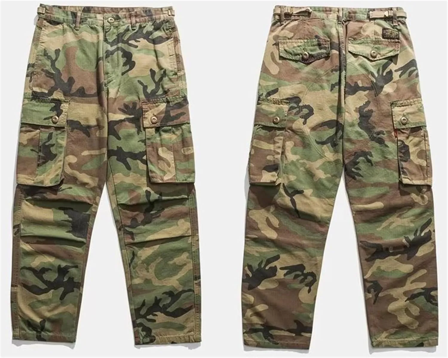 Men's Baggy Cargo Pants Casual Loose Multi Pockets Camouflage Trouser Lounge Camo Sweatpants Military Pants