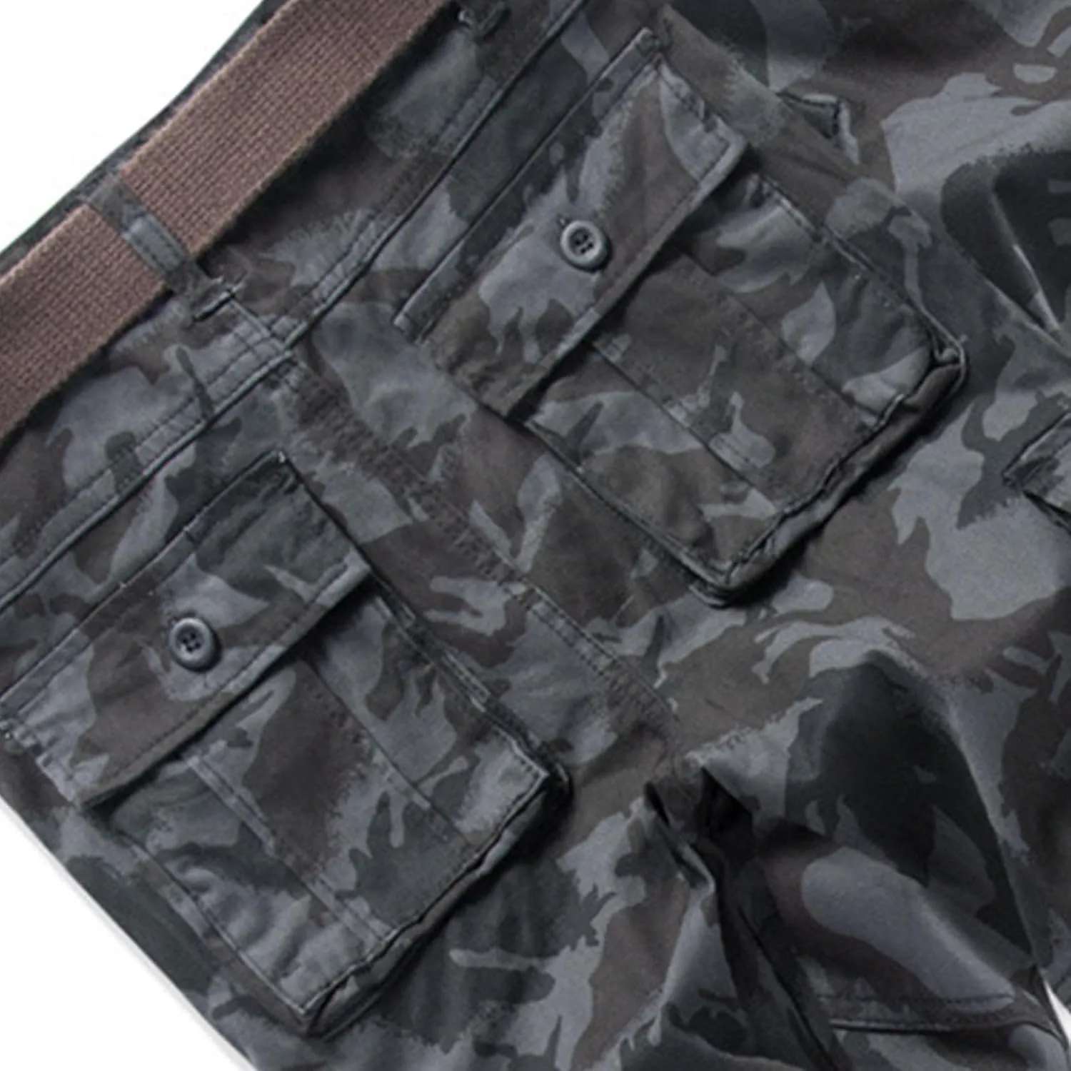 Men's Casual Cargo Pants Zipper Middle Waist Denim Long Pants Mens Loose Cargo Pants Men's Camo Cargo Pants