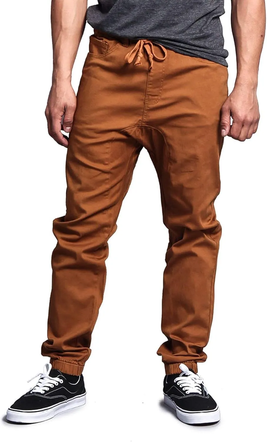 Men's Casual Twill Stretch Jogger Pants