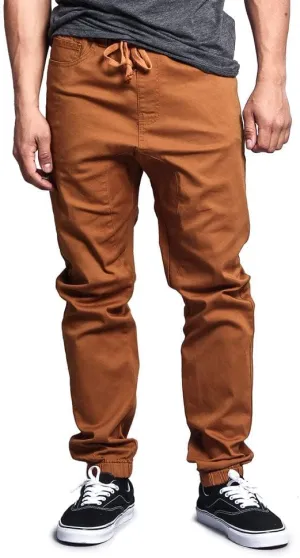 Men's Casual Twill Stretch Jogger Pants