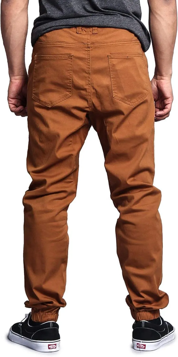 Men's Casual Twill Stretch Jogger Pants