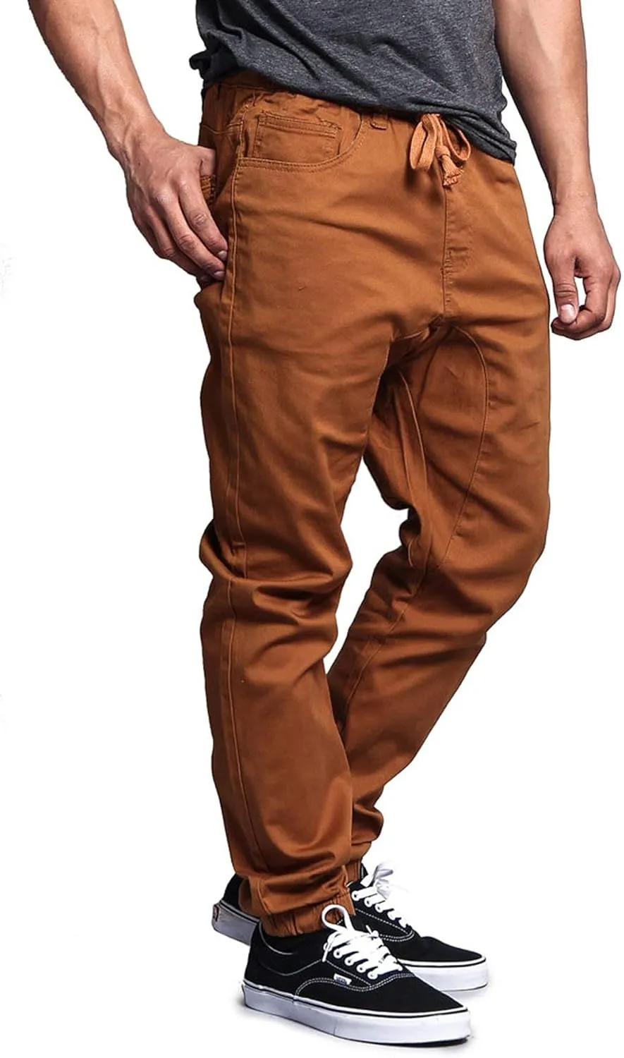 Men's Casual Twill Stretch Jogger Pants