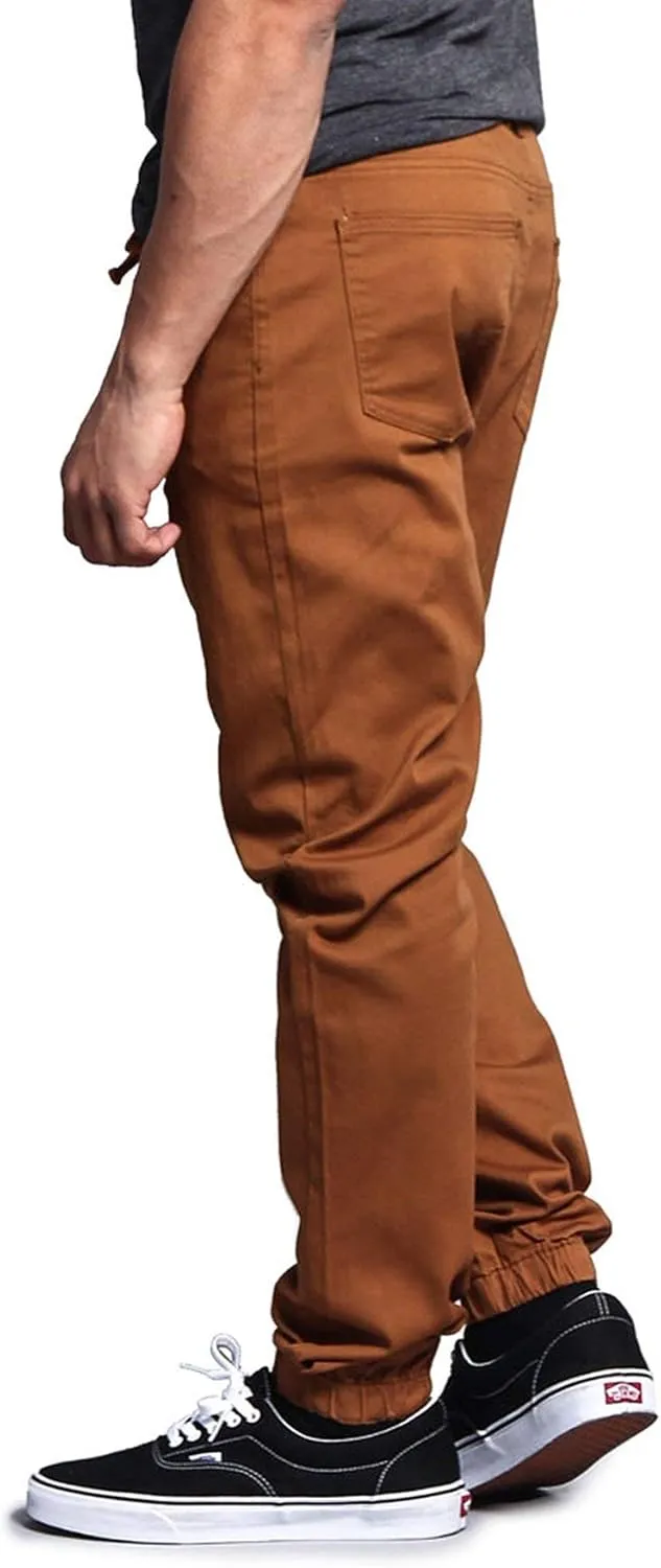 Men's Casual Twill Stretch Jogger Pants