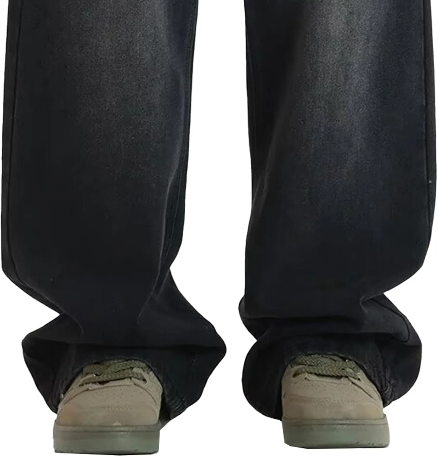 Men's Classic Fit Bootcut Jeans Denim Pants Casual Loose Fit Long Trousers