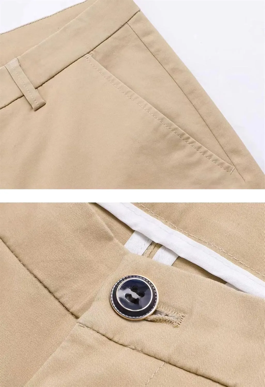 Men's Classic Stretch Dress Pants Slim Fit Skinny Suit Pants
