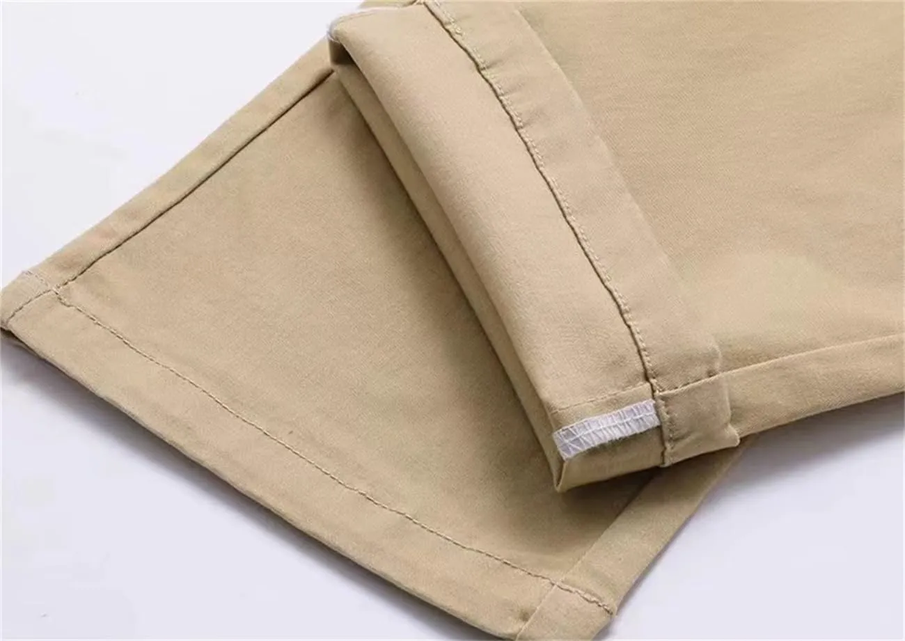 Men's Classic Stretch Dress Pants Slim Fit Skinny Suit Pants