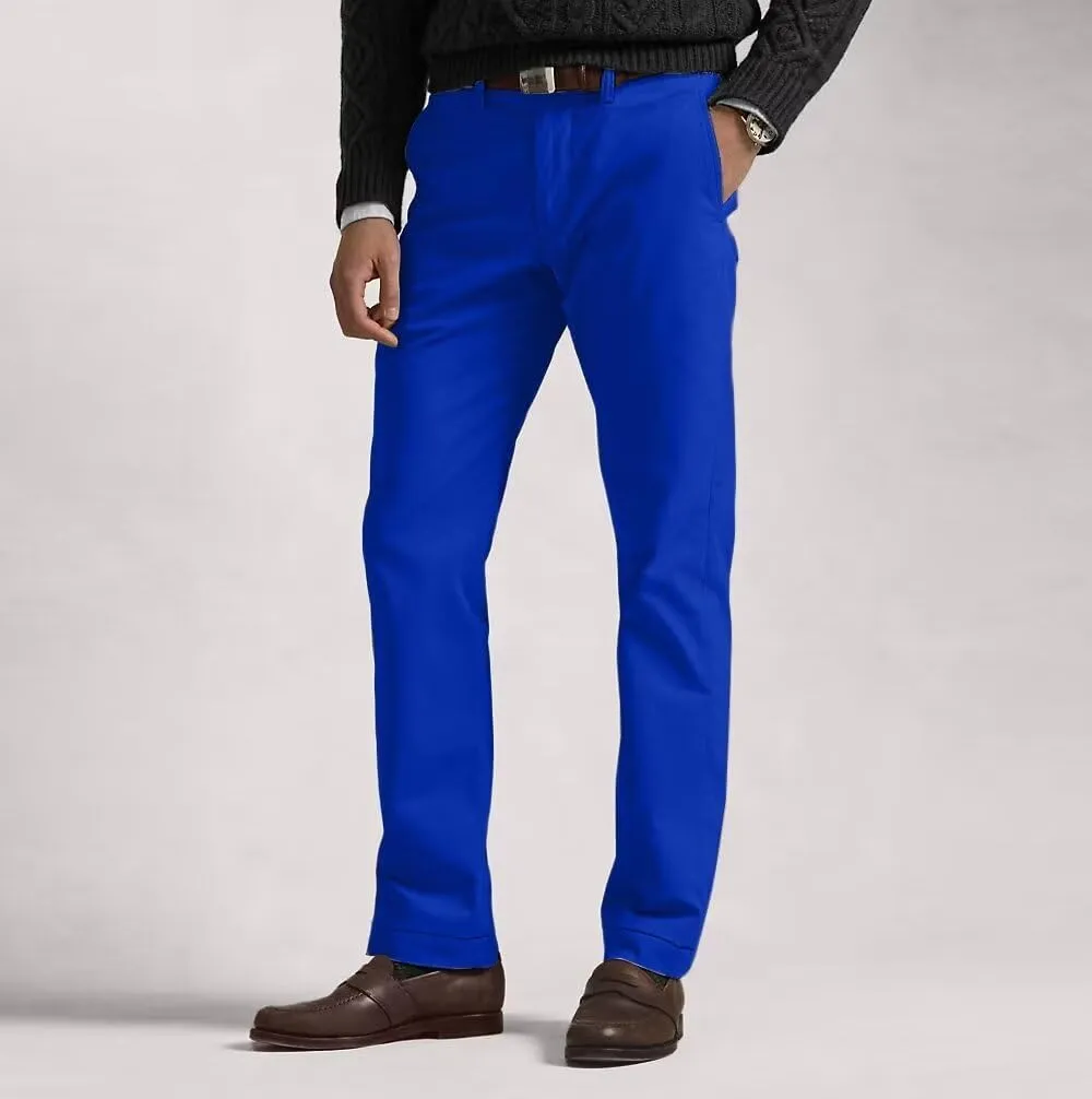 Mens Dress Pants Formal Slim Fit Tuxedo Expandable Waist Flat Front Slacks Pant for Men Groomsmen Business Work Classic