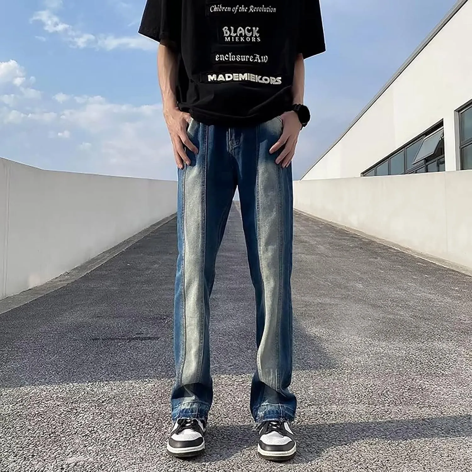Mens Jeans Comfort Stretch Denim Straight Leg Relaxed Fit Jeans for Men Fit Cotton Jean Jean Pants for Men Mens