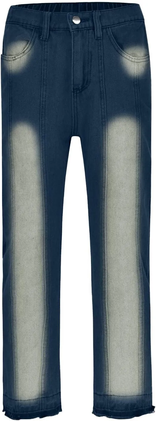 Mens Jeans Comfort Stretch Denim Straight Leg Relaxed Fit Jeans for Men Fit Cotton Jean Jean Pants for Men Mens