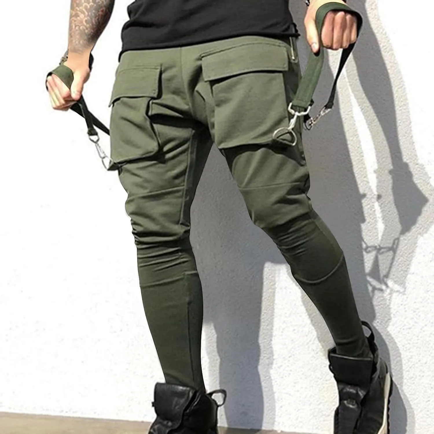 Men's Jogger Pants Techwear Hip Hop Pants Streetwear Tactical Track Pants Skinny Cyberpunk Futurism Jogger Pants
