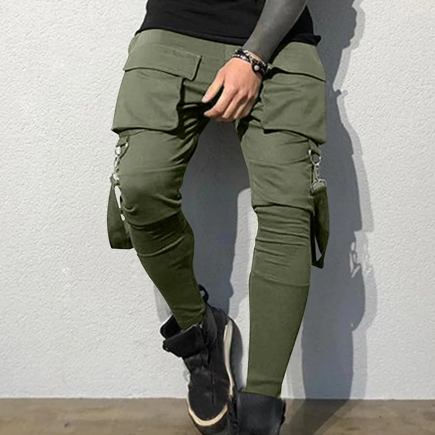 Men's Jogger Pants Techwear Hip Hop Pants Streetwear Tactical Track Pants Skinny Cyberpunk Futurism Jogger Pants