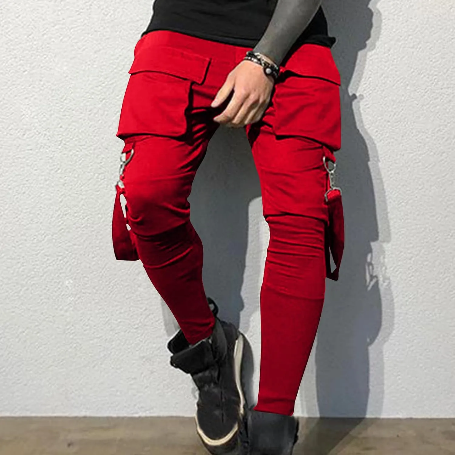 Men's Jogger Pants Techwear Hip Hop Pants Streetwear Tactical Track Pants Skinny Cyberpunk Futurism Jogger Pants
