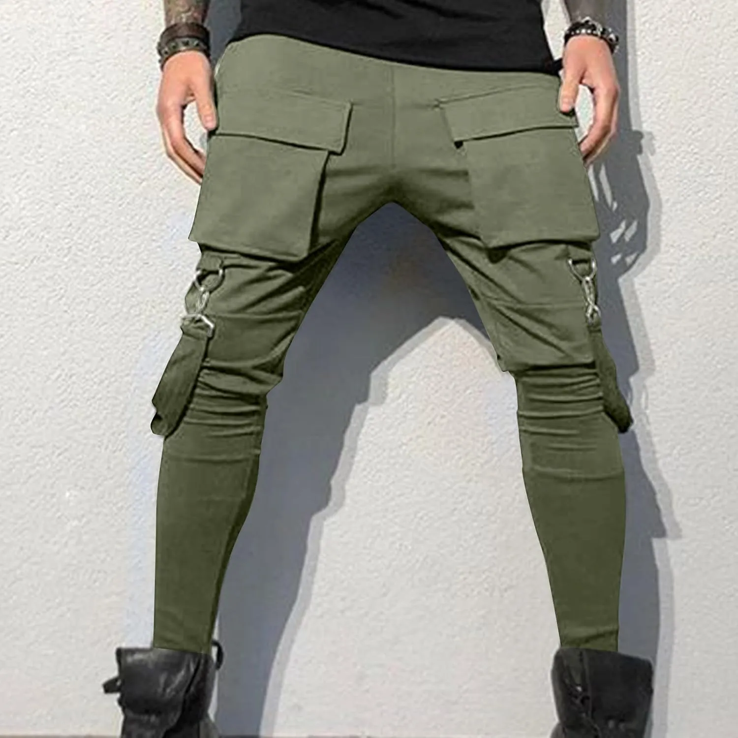 Men's Jogger Pants Techwear Hip Hop Pants Streetwear Tactical Track Pants Skinny Cyberpunk Futurism Jogger Pants
