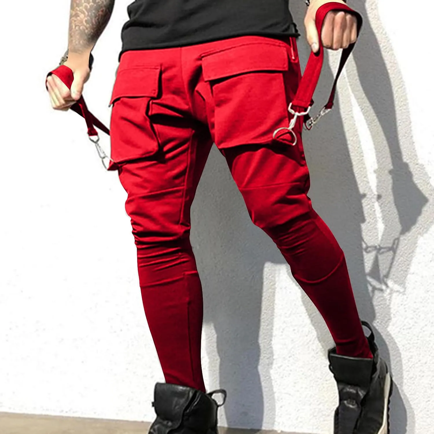 Men's Jogger Pants Techwear Hip Hop Pants Streetwear Tactical Track Pants Skinny Cyberpunk Futurism Jogger Pants