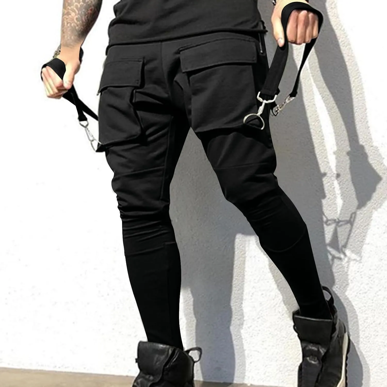 Men's Jogger Pants Techwear Hip Hop Pants Streetwear Tactical Track Pants Skinny Cyberpunk Futurism Jogger Pants