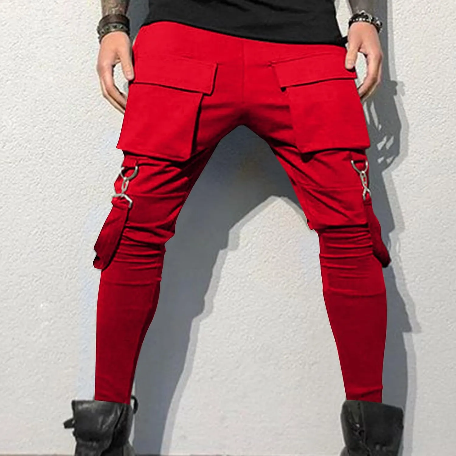 Men's Jogger Pants Techwear Hip Hop Pants Streetwear Tactical Track Pants Skinny Cyberpunk Futurism Jogger Pants