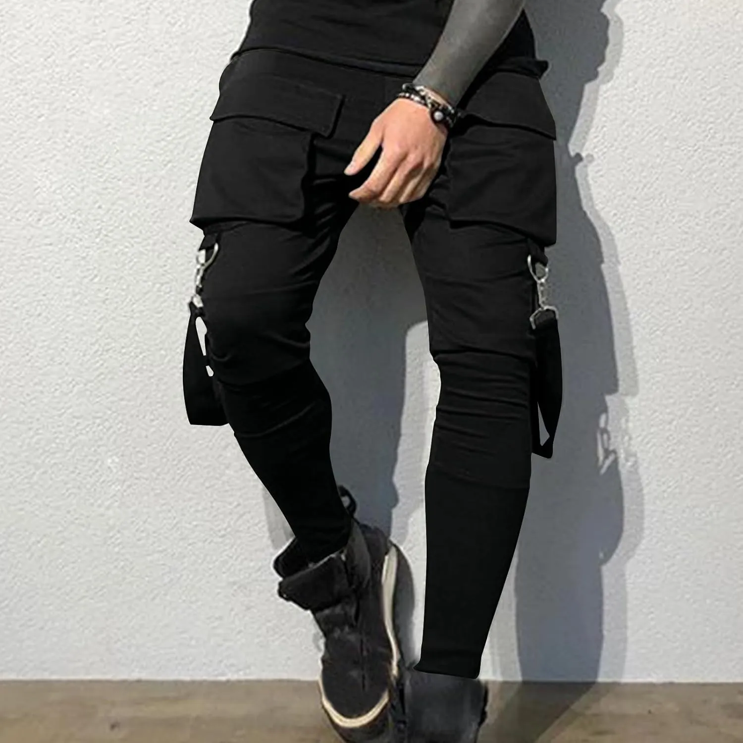 Men's Jogger Pants Techwear Hip Hop Pants Streetwear Tactical Track Pants Skinny Cyberpunk Futurism Jogger Pants