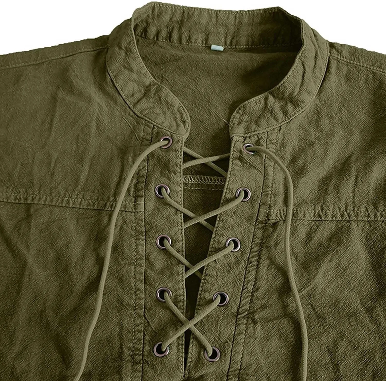 Mens Lace Up V Neck T Shirts Short Sleeve Renaissance Pirate Gothic Viking Steampunk Tops Medieval Summer Retro Shirt