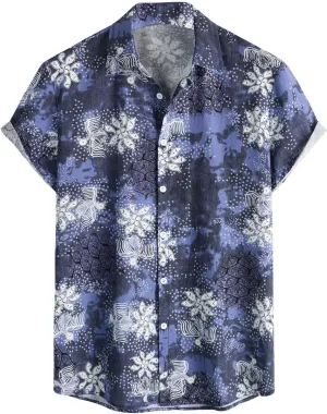 Mens Linen Shirts Short Sleeve Button Down Shirt Casual Summer Beach Wedding Tops Lightweight Cotton T-Shirt Top