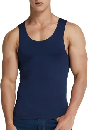 Men's Muscle Cut Shirts Summer Ice Silk Sleeveless Tank Tops Gym Bodybuilding Sport Fitness Vests Quick Drying Tee Top