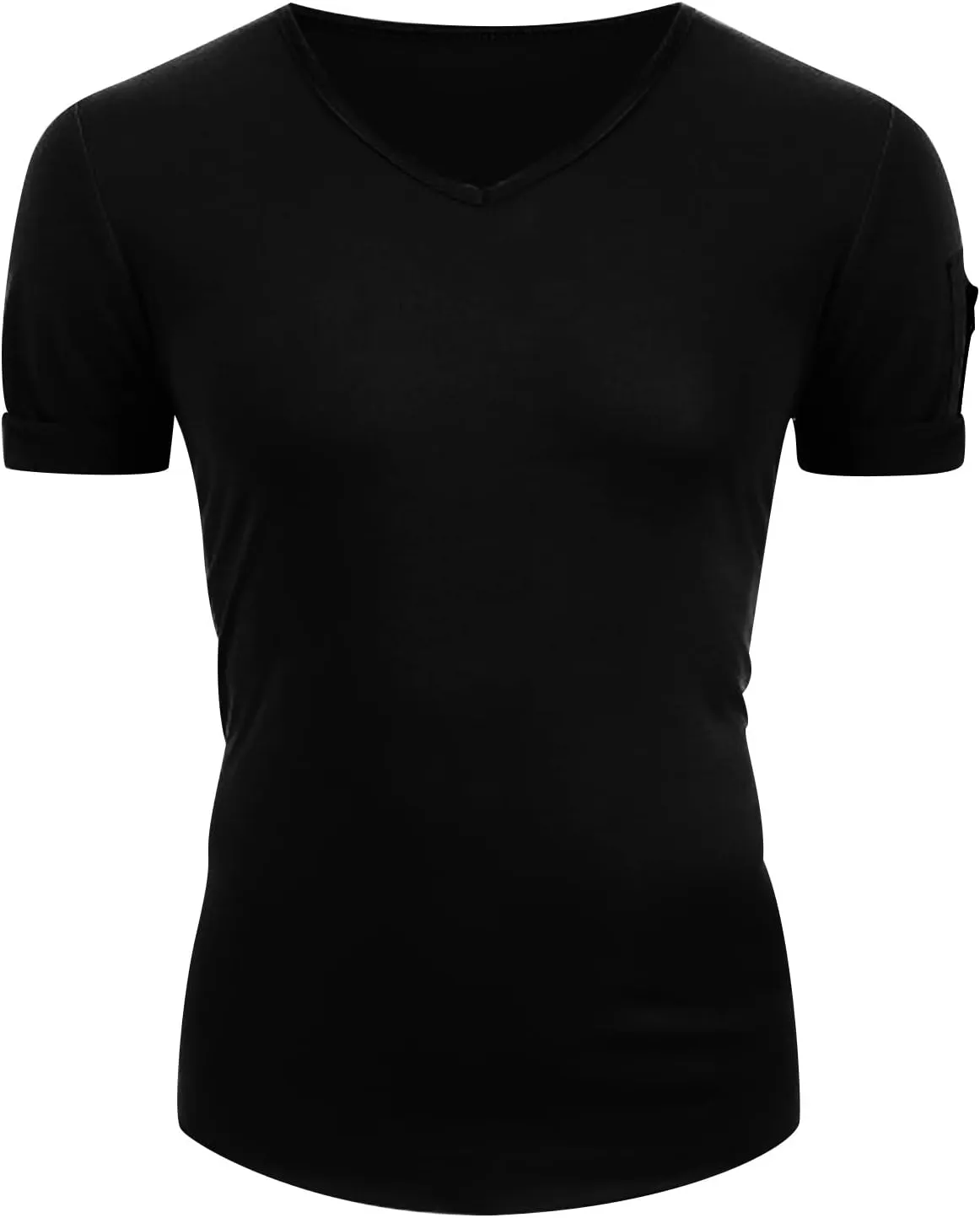 Men's Muscle T-Shirts 2025 Fashion Gym Bodybuilding Short Sleeve Workout Shirts Big and Tall V Neck Solid Tee Tops
