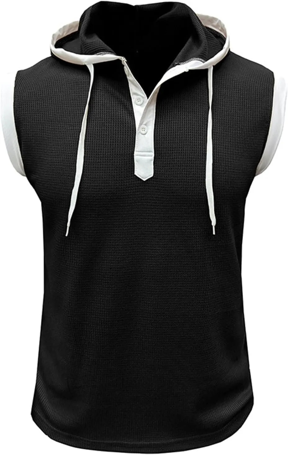 Men's Sleeveless Hoodie with Mask Casual Workout Gym Compression Tank Tops Summer Sleeveless Shirts Cool Hooded Sweatshirt